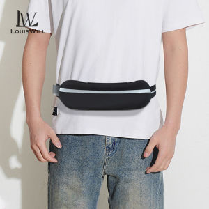 LouisWill กระเป๋าคาดเอวสำหรับผู้ชายกระเป๋าคาดเอวกระเป๋าออกกำลังกายแฟชั่นน้ำหนักเบามากกระเป๋ากีฬาสะพายไหล่ลายทางกระเป๋าถนน ° กระเป๋าใส่โทรศัพท์ลำลองสำหรับผู้ชายผู้หญิง
