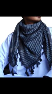 Sorban Rumbai Arab Model Segi Empat Premium Shemagh Motif Bintang Bisa Untuk Di Pakai Kerudung