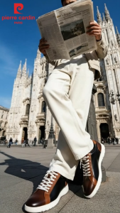 Giày thời trang Nam Pierre Cardin có dây chất liệu da bò nhập khẩu cao cấp đế cao su chống trượt Siêu êm chân  PCMFWL 790