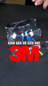 Kính bảo hộ 3M SF401AF kính chống bụi chống tia UV chống đọng sương chống trầy xước kính đi xe máy