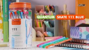 Quantum ปากกา ปากกาน้ำเงิน ปากกาโหล ปากกาลูกลื่น สเก็ต 111 น้ำเงิน 0.5 จำนวน 50 ด้าม