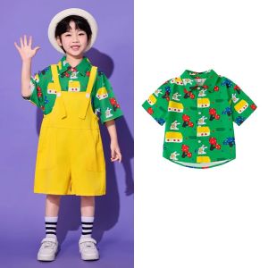 Cute Childrens Performance Outfit Primary School Students Gymnastics Chorus Lovely Overalls Nursery New Year Show Team Uniform
