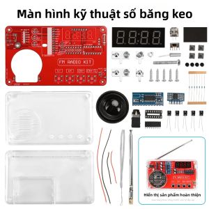 Bộ Dụng Cụ Điện Tử Đài FM DIY 50-108 MHz IC RDA5807 Có Thể Điều Chỉnh Với Màn Hình LED Loa 3W Mô-đun Hàn Nguồn Kép Để Lắp Ráp