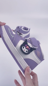 JUSTSL 2025 Childrens Cute Leather Sneakers Autumn Winter Kuromi Board Shoes Melody Princess Shoes