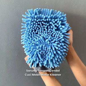 Kleaner Sarung Tangan Cendol Chenille Microfiber Wipe Car Cuci Mobil Motor GSW005