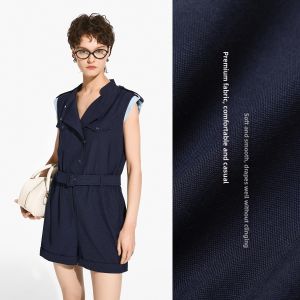 BEIQIANI | Vintage Workwear Linen Jumpsuit