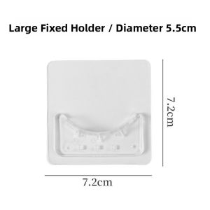 Adhesive Closet Rod Support Clothes Hanger Curtain Rod Door Curtain Rod Bath Curtain Clip Stand No Drilling Required