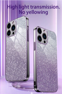 For VIVO Y02/Y02S/Y35 2022/Y11 2023/Y27 4G/Y35+/V21 4G/V21 5G/V21E 4G/Y73 4G/V25 4G/V19 NEO Fashion Starry Sky Gradient Color Phone Case Luxury Starry Sparkling Powder Electroplated Soft Silicone Phone Cover