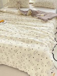 Double layer yarn soybean fiber quilt mother and baby grade soft glutinous summer cool quilt air conditioning quilt washable thin quilt