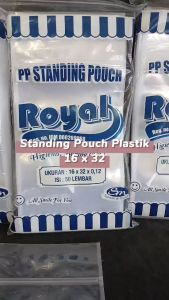 [1 PAK ISI 50 PCS] Standing Pouch Plastik 16x32 transparan / plastik snack klip ziplock seal biasa seal lebar