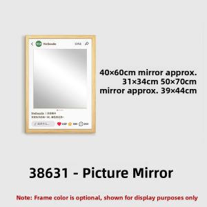 YASISHA | French Style Wall Art Mirror Decorative Item Retro Coffee Shop Creative Wall Painting