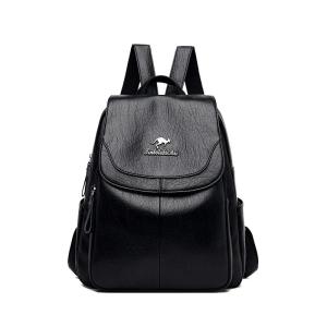 กระเป๋าเป้สะพายหลังหนังแท้สำหรับผู้หญิง ความจุขนาดใหญ่ กระเป๋าเดินทางแบบลำลอง วัสดุ PU กระเป๋าเป้สะพายหลังสำหรับเยาวชน