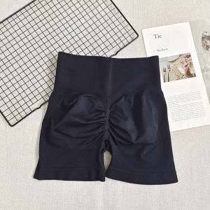 High Waist Fitness Yoga Pants Womens Quick Dry Running Breathable Tight Sports Three-quarter Length Shorts No Obvious Seams