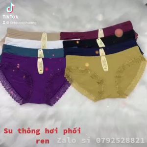 Quần Lót Nữ Su Thông Hơi Phối Ren - Quần Chíp Chất Mát Lạnh Giãn 4 Chiều You&Me Bra - 5866