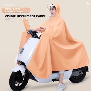 MMZECE | Rainstorm Protection Outdoor Electric Bike Raincoat for Single or Dual Riders