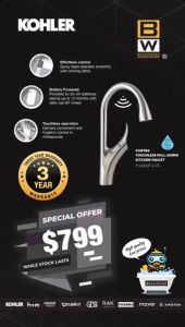 KOHLER Contra Touchless Pull-Down Kitchen Faucet 32323T4VS