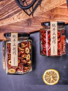 Food-Grade Sealed Hexagonal Glass Jar 500g