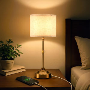 Cordless Table Lamps Rechargeable Battery Lamp with 3-Level Dimmable Fabric Touch Bedside Lamps for Bedroom Living Room