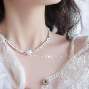 Luxurious Pearl Silver Dust Necklace YUEJIAN Star River Dot Light Luxury Niche Ins Internet Famous Blogger Clavicle Chain Womens Fashion Jewelry