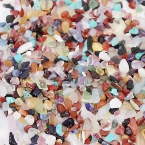 100g Natural Gravel Stone Beads 3x5mm Irregular No Hole Chips Gemstone Loose Beads For DIY Aquarium Decor Jewelry Accessories