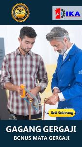 GAGANG GERGAJI BESI / HACKSAW FRAME BONUS 2 MATA UJIRA /POTONG GAGANG KARET