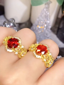 Chard Wake Cincin Wanita Perhiasan Mewah Elegan Berlian Zircon Free Size Cincin Tunangan Cewek Rings