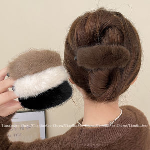 Kẹp Tóc Phong Cách Hàn Quốc Cho Phụ Nữ Mùa Thu Đông 2024 Kẹp Tóc Một Từ Mềm Mại Kẹp Tóc Xoắn Kẹp Tóc Bên Hông Phụ Kiện Tóc Sang Trọng