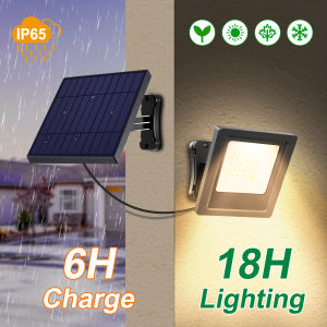 intelamp Solar Lights Outdoor 4400mAh Dusk to Dawn Led Solar Security Flood Light Auto On/Off For Barn Garden Garage Yard Patio