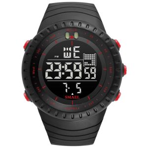 SMAEL Brand Men Electronics Watch Outdoor Sports Waterproof Big Dial Digital LED Alarm Digital-watch 1237 Sport Watch