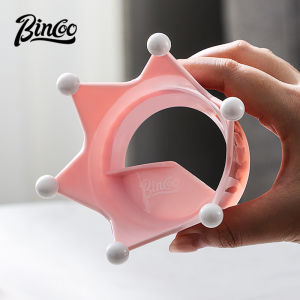 BINCOO ที่อัดกาแฟสำหรับหม้อโมก้าเครื่องมือปรับระดับกาแฟแบบโรตารี่อุปกรณ์ที่อัดกาแฟกาแฟ