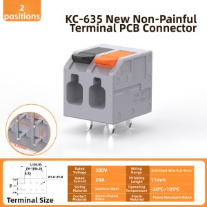 kuicc | Fast Connect Double Row Straight Pin PCB Terminal Block 6.35