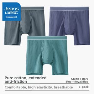 Jeanswest | Cotton Long Underwear Anti-Chafe Loose Sport Running Briefs