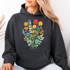 1Pc Beautiful Flowers That Grow Vigorously Heat Transfer Patches For Clothes DIY Washable T-shirts Iron-on Thermal Stickers