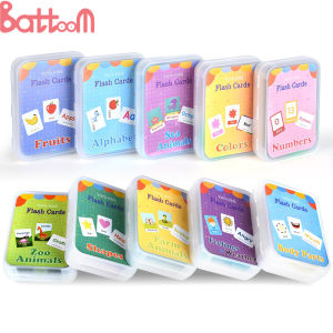Kids Montessori Baby Learn English Word Card Flashcards Cognitive Educational Toys Picture Memorise Games Gifts for Children 29