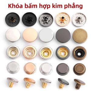 Nút Kim Loại 501 Nút Bốn Nút Nút Trang Trí Nút Áo Khoác Cao Cấp Nút Ẩn Không Cần Khâu Nút Mẹ Và Con Nút Trang Trí