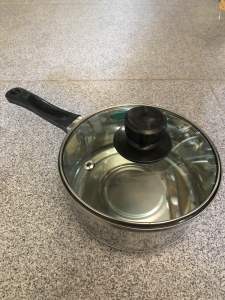 PROMO SUSU PANCI MASAK AIR 18cm STAINLES TUTUP KACA