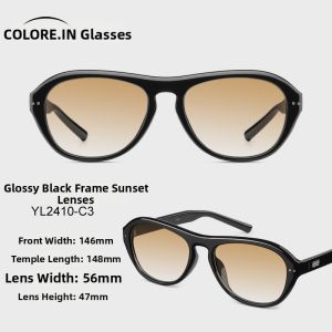 Colore.in | Gray Cat Eye Anti-UV Slim Face Sun Glasses