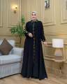 Nayra Mode Azzahra Abaya Bordir Bahan Kiara Sortware Jetblack. 