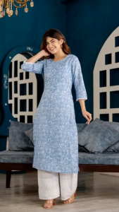 DEBAYU Nayo Ethnic Printed Straight Kurti Top only Size S to XXL Malaysia