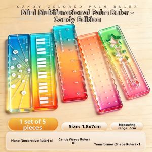 YUGUANG | Mini Multi-function Ruler Set Transparent Wavy Flexible Ruler