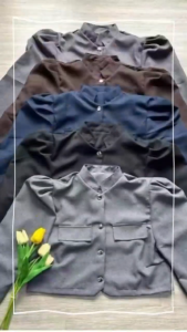 Sonia Blazer Crop Top - Blouse Crop Top Wanita Korean Style Terbaru