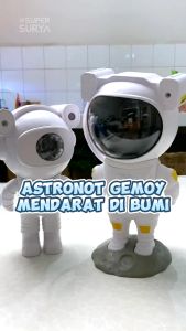 Lampu Proyektor Astronaut Magnetic Head Cahaya Aurora 8 Mode