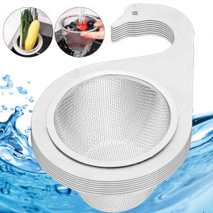 ตะกร้าท่อระบายน้ำกรองอ่างเหล็กสแตนเลส2ชิ้นกระเปาะกรองหงส์สำหรับห้องครัวชั้นวางของเหลือ