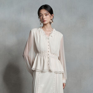 Elegant Slim Fitting Womens Blouse
