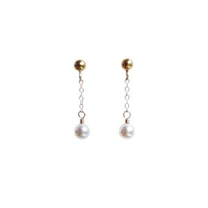 Srrmhyn2024 New Arrival Trendy Fashion Minimalist Mini Small Pearl Earrings for Women Easiest for Match to Make round Face Thin-Looked Drop Stud Earrings