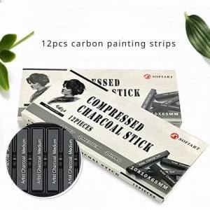 12ชิ้นชนิดบรรจุกล่องคาร์บอนพู่กันร่างนุ่ม/กลาง/ฮาร์ดคาร์บอนดินสอนักเรียนทำงานจิตรกรรมระบายสีเขียนเครื่องมืออุปกรณ์ศิลปะ