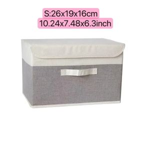 Foldable Storage Basket with Lids Large-capacity Dustproof Sundries Storage Box for Underwear Non-woven Multi-function Box