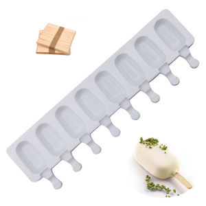 8 Hole Silicone Ice Cream Mold Magnum Silicone Mold DIY Fruit Juice Ice Pop Cube Maker Ice Tray Popsicle Mould Baking Accessorie