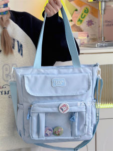 College Style Ins Chic Japanese Inspired Backpack for Teens with Zipper Closure and Polyester Lining Anti-Splashing Waterproof Suitable for Campus Use