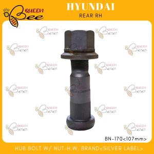 QUEEN BEE 107mm Hyundai HUB BOLT and NUT RH Right Type Rear BN-170
